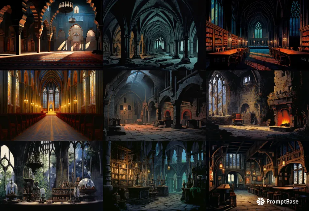 Rpg Interior Examples Old School Fantasy RPG Interiors Midjourney Prompt | PromptBase