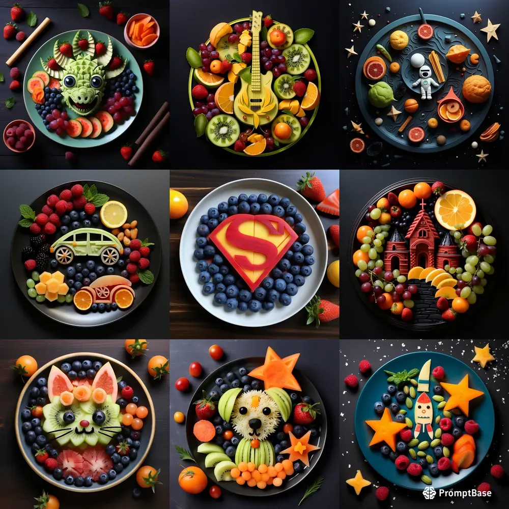 Art With Food Midjourney Prompt | PromptBase