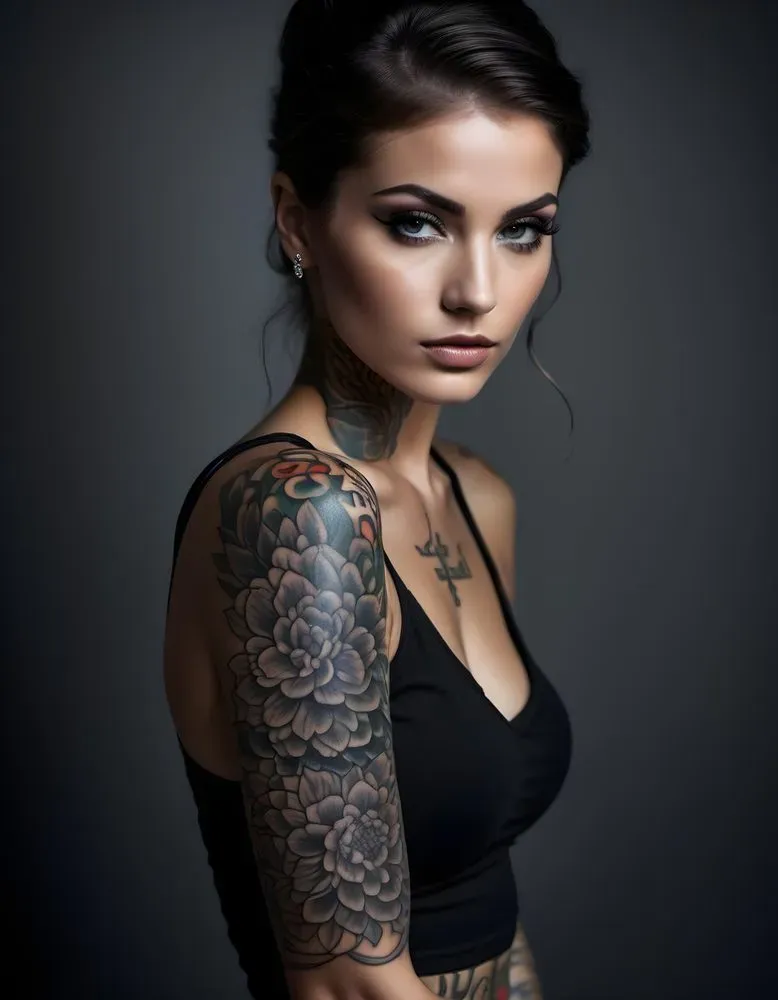 Beautiful Tattooed Women Portraits Stable Diffusion Prompt PromptBase