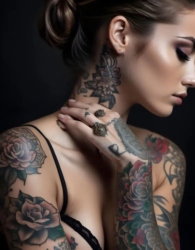 Beautiful Tattooed Women Portraits Stable Diffusion Prompt PromptBase