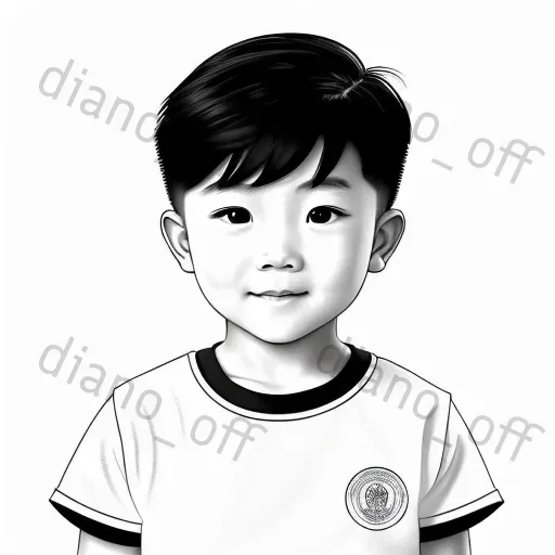 Kids Portraits For Coloring Books Stable Diffusion Prompt | PromptBase
