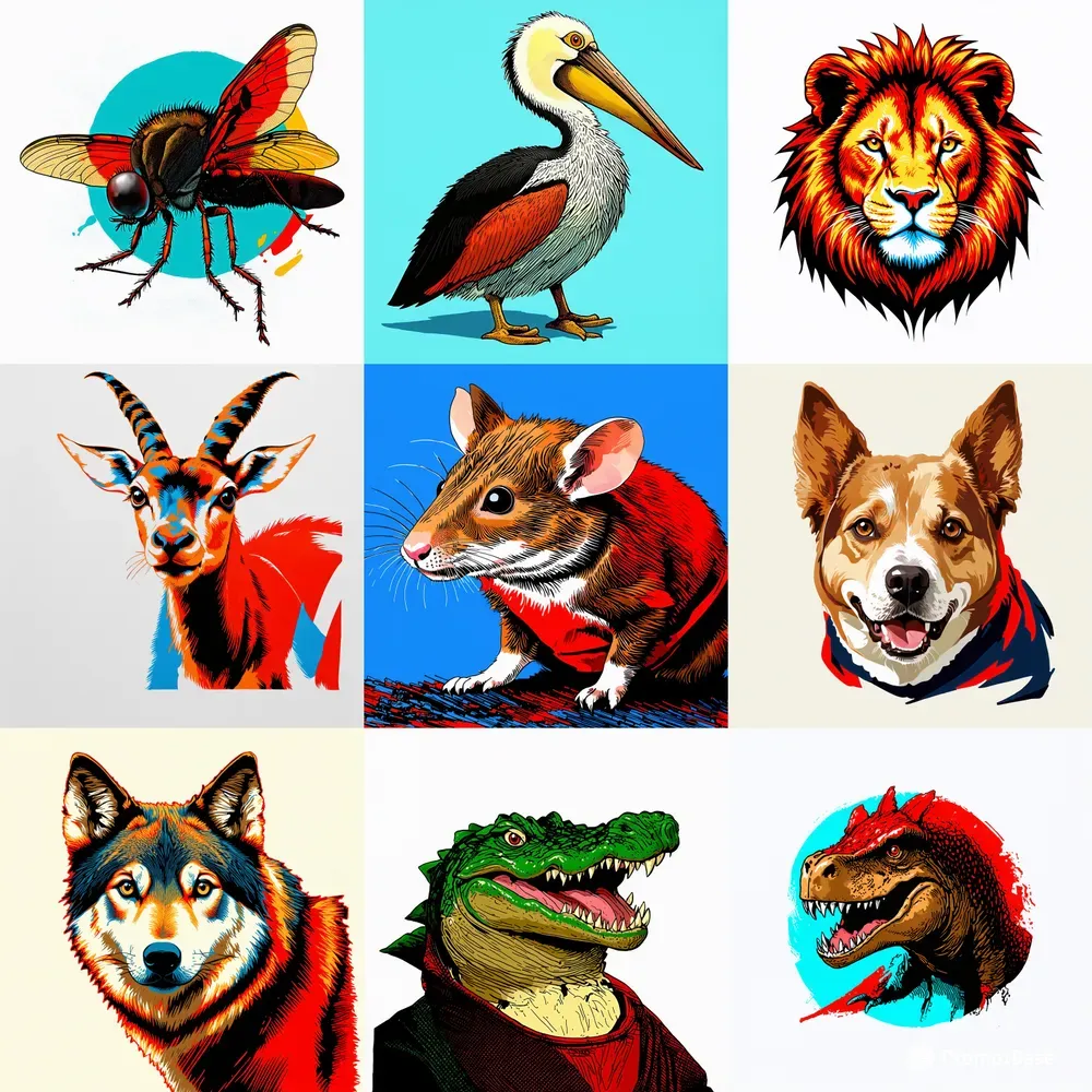 Retro Animal Vibes Stable Diffusion Prompt | PromptBase