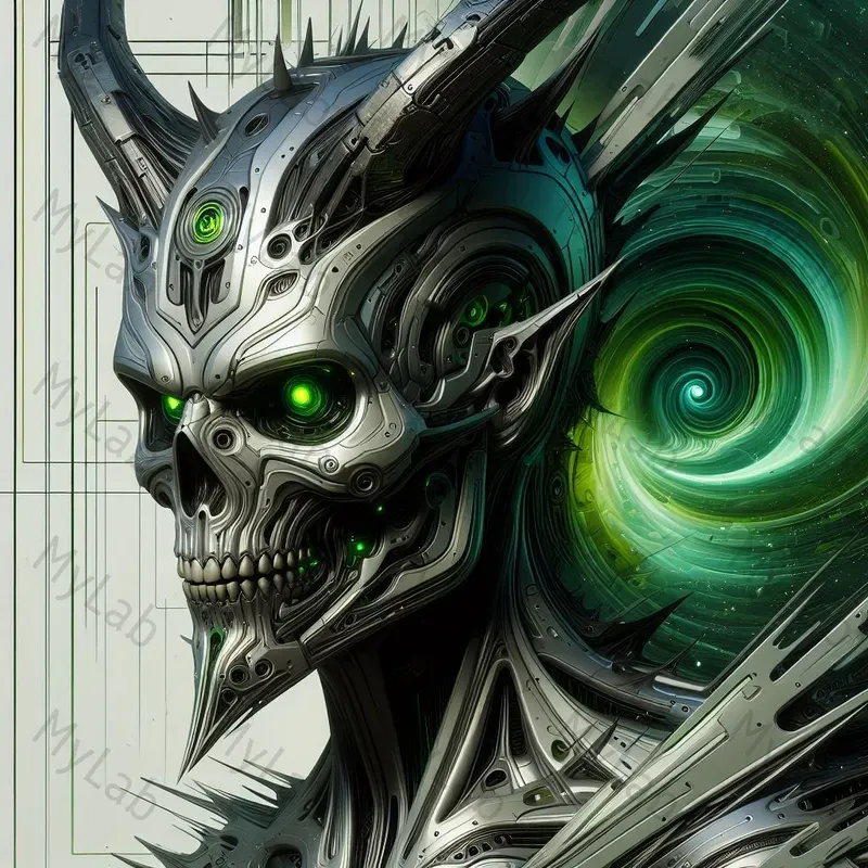 Bot Portraits In Vortex HD DALL·E Prompt | PromptBase