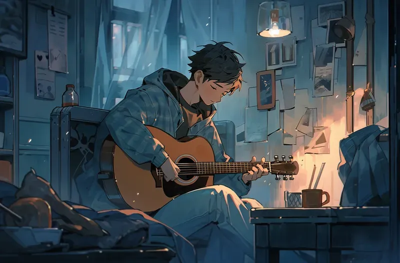 Lofi Anime Illustration Wallpapers Midjourney Prompt | PromptBase