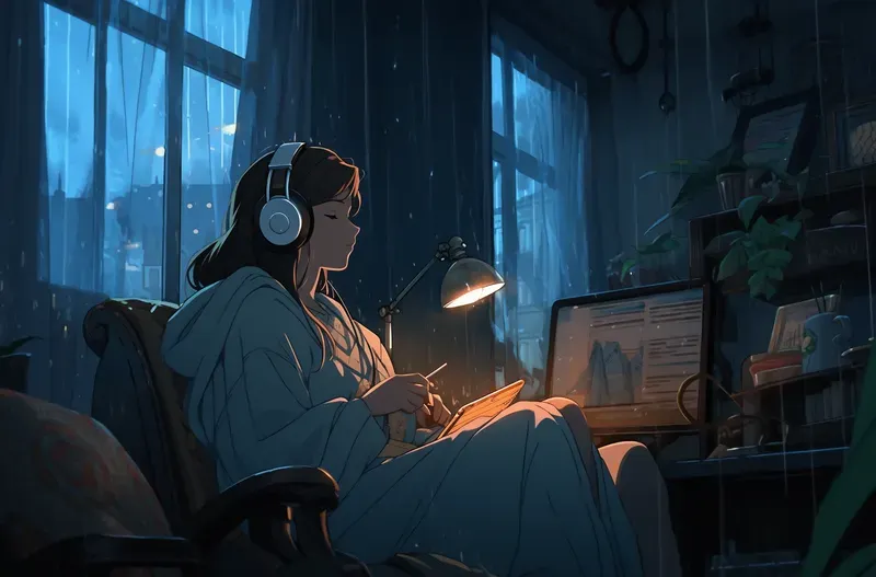 Lofi Anime Illustration Wallpapers Midjourney Prompt | PromptBase