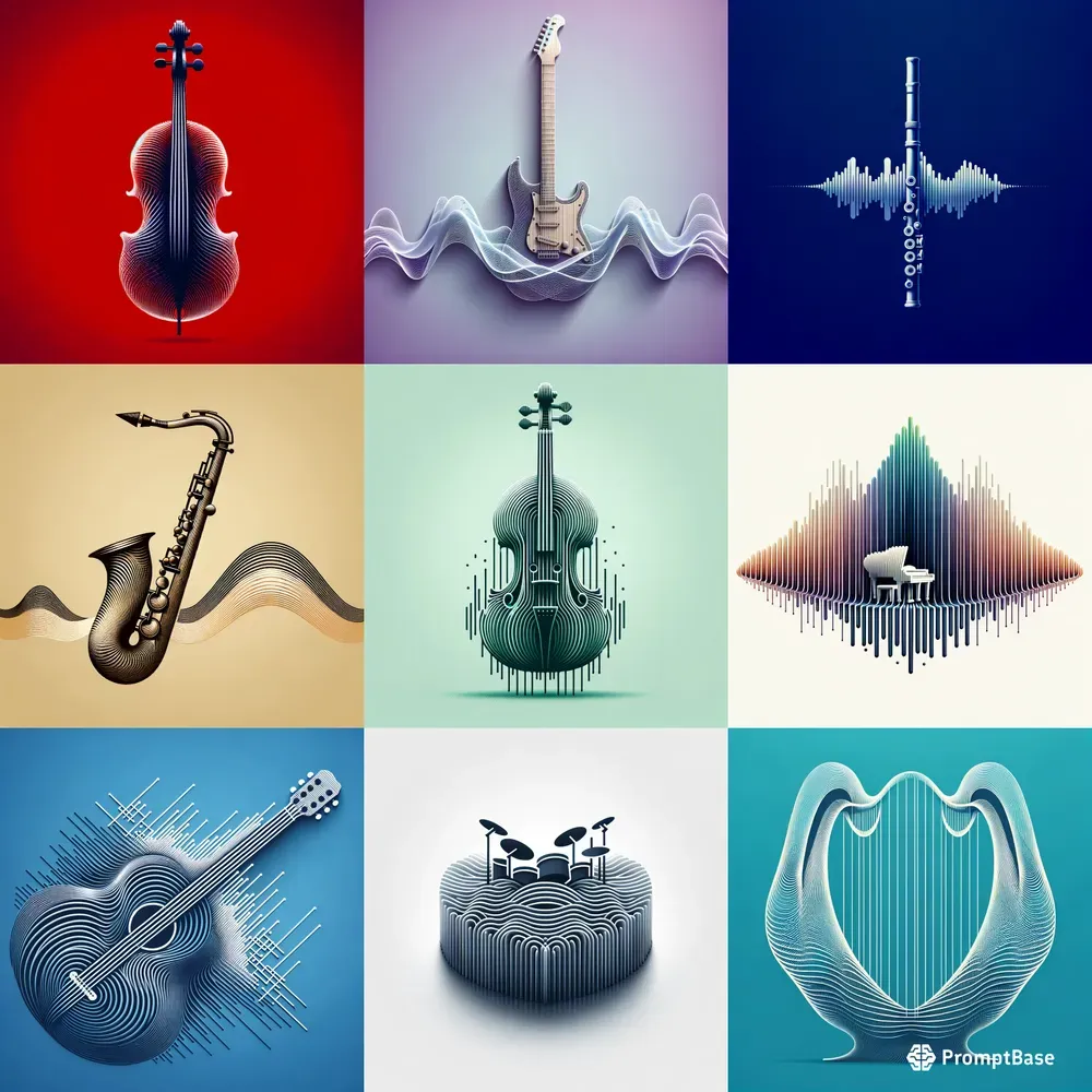 Sound Wave Designs DALL·E Prompt | PromptBase