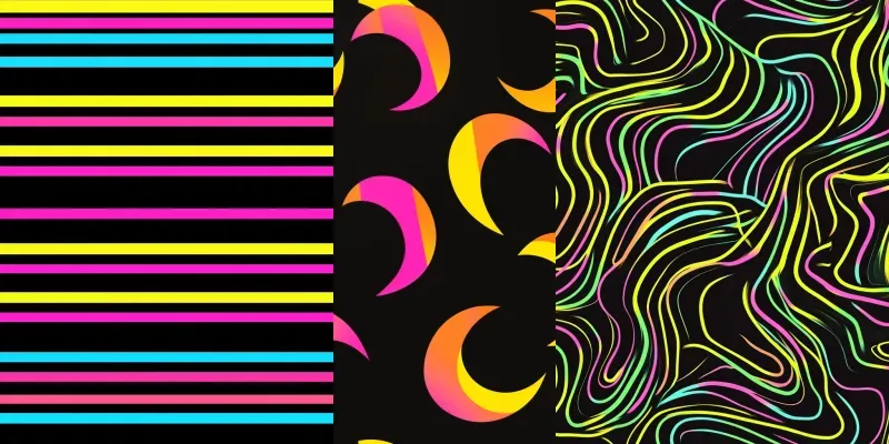 Neon Pop Patterns Generator App | PromptBase