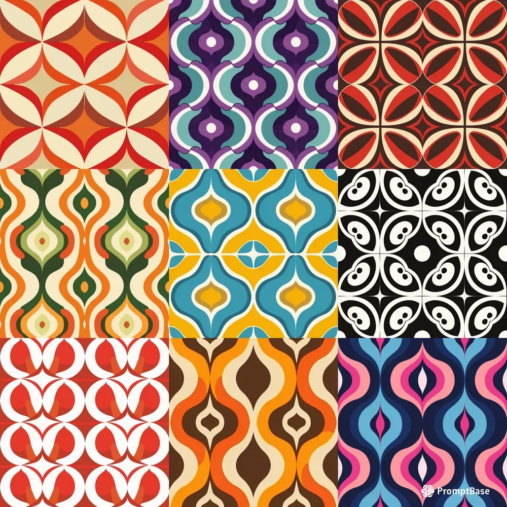 70s Colorful Patterns Midjourney Prompt | PromptBase