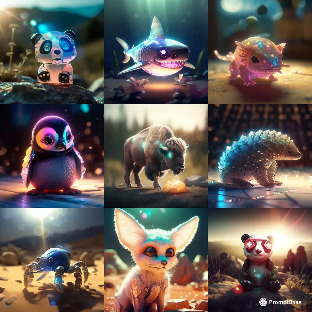 Cute 3D Animal Models And More Midjourney Prompt | PromptBase