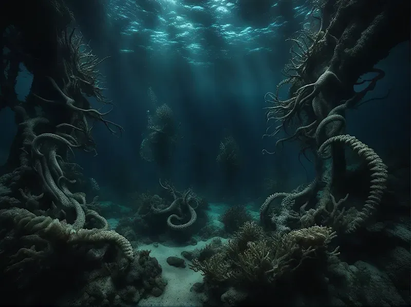 Horror Art Of Sea Plants Stable Diffusion Prompt | PromptBase