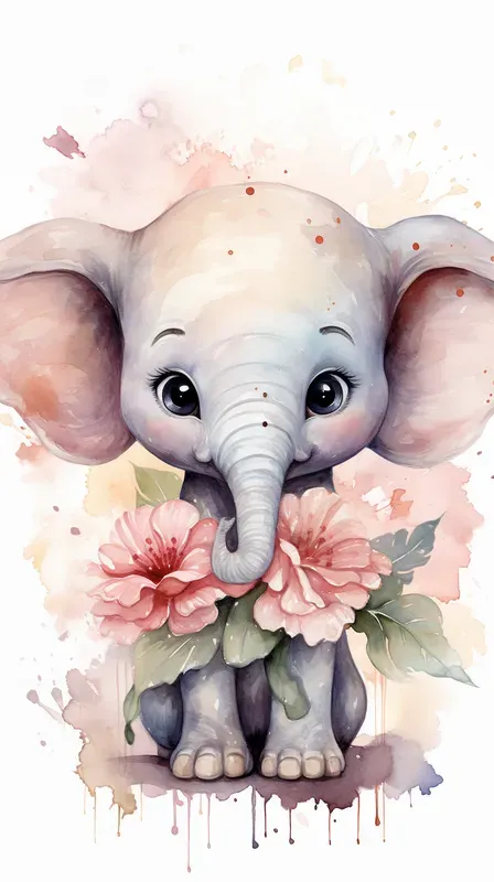 Watercolor Clipart Cute Animals Midjourney Prompt | PromptBase