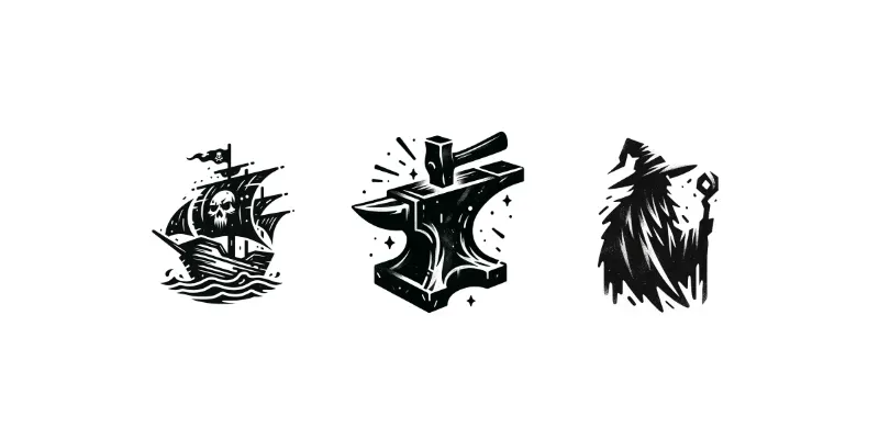 Rpg Logo Collection Vintage RPG Logo Designs DALL·E Prompt | PromptBase
