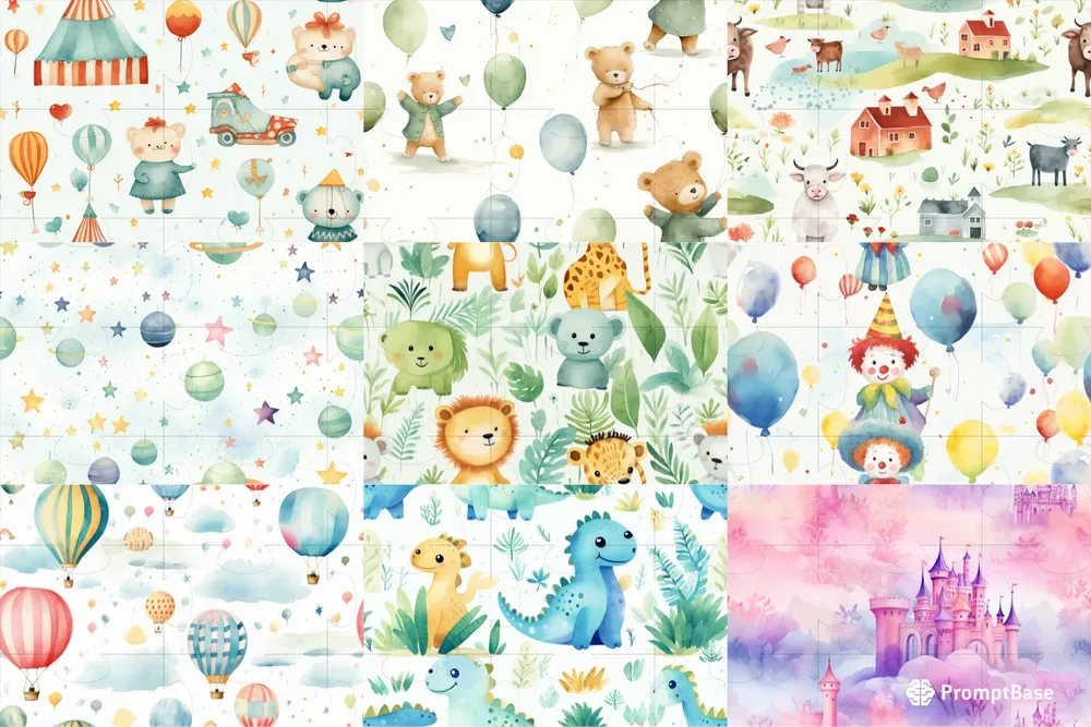 Backgrounds Watercolor Themes For Baby Midjourney Prompt | PromptBase
