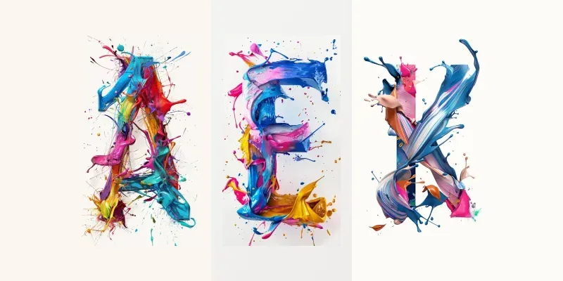 Abstract Alphabet Letter Font Designs Midjourney Prompt | PromptBase
