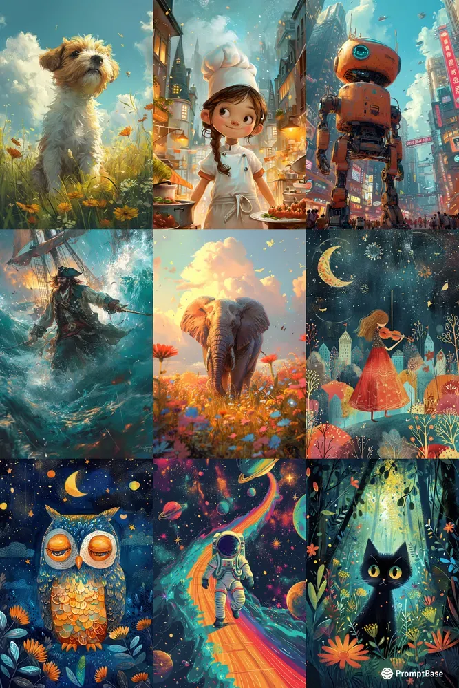 Beautiful Childrens Book Covers Midjourney Prompt | PromptBase