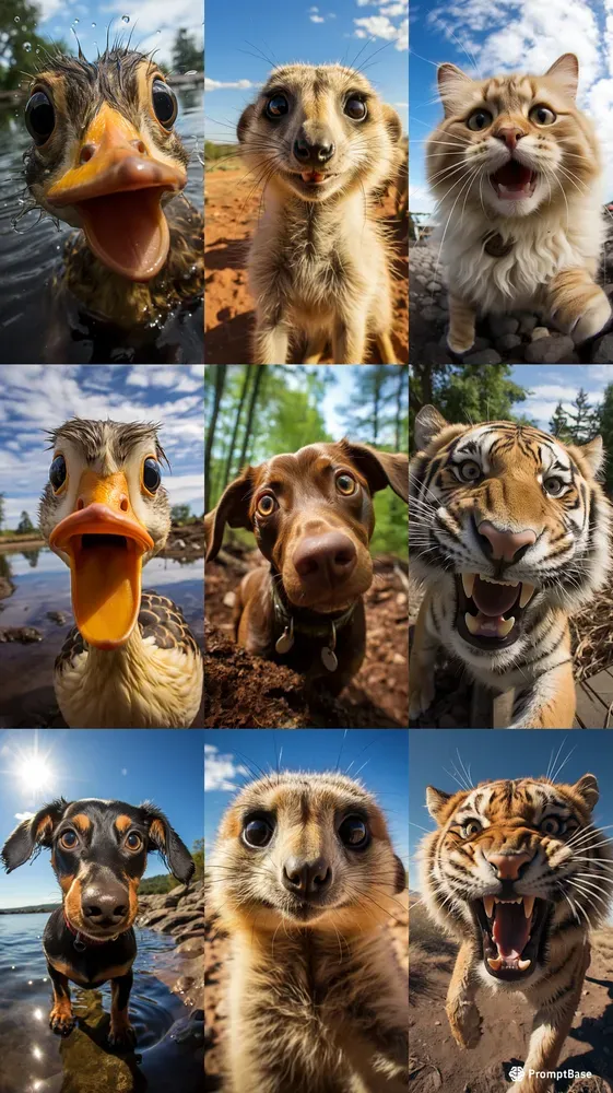Realistic Photos Of Animals Any Expression Midjourney Prompt | PromptBase