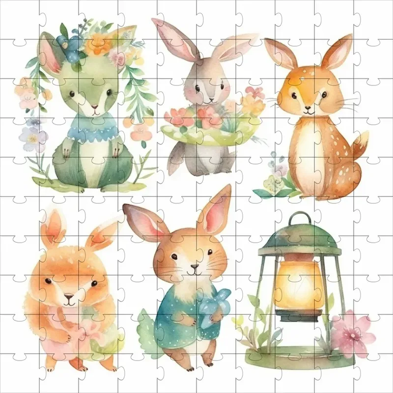 Watercolor Festive Clip Art Animals Midjourney Prompt | PromptBase