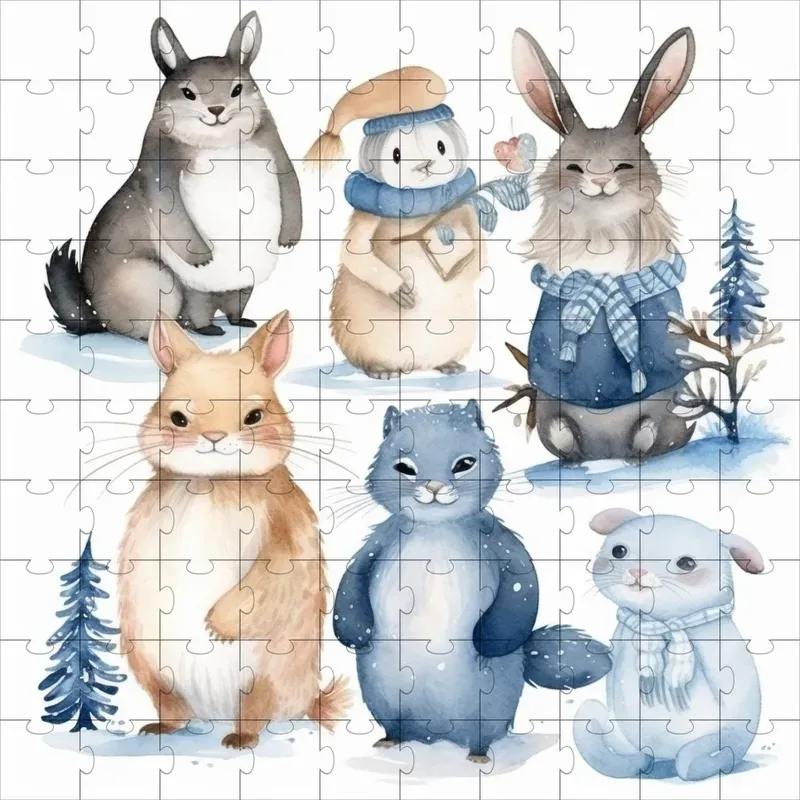 Watercolor Festive Clip Art Animals Midjourney Prompt | PromptBase