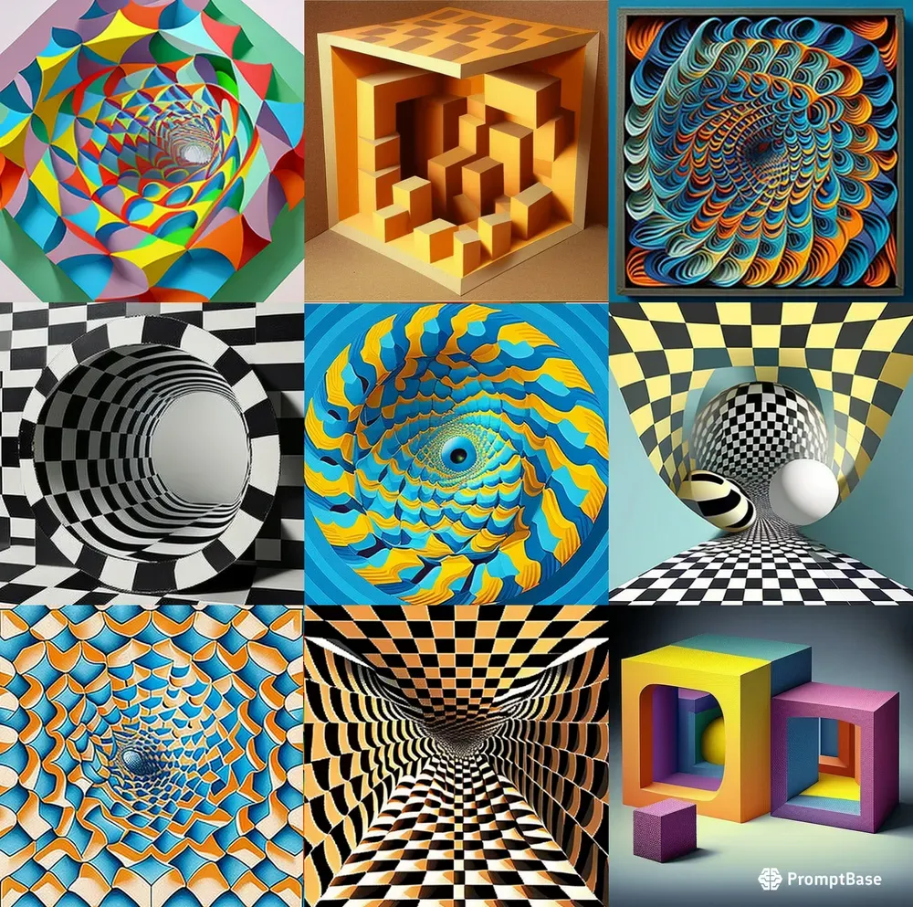 Optical Illusions Midjourney Prompt | PromptBase