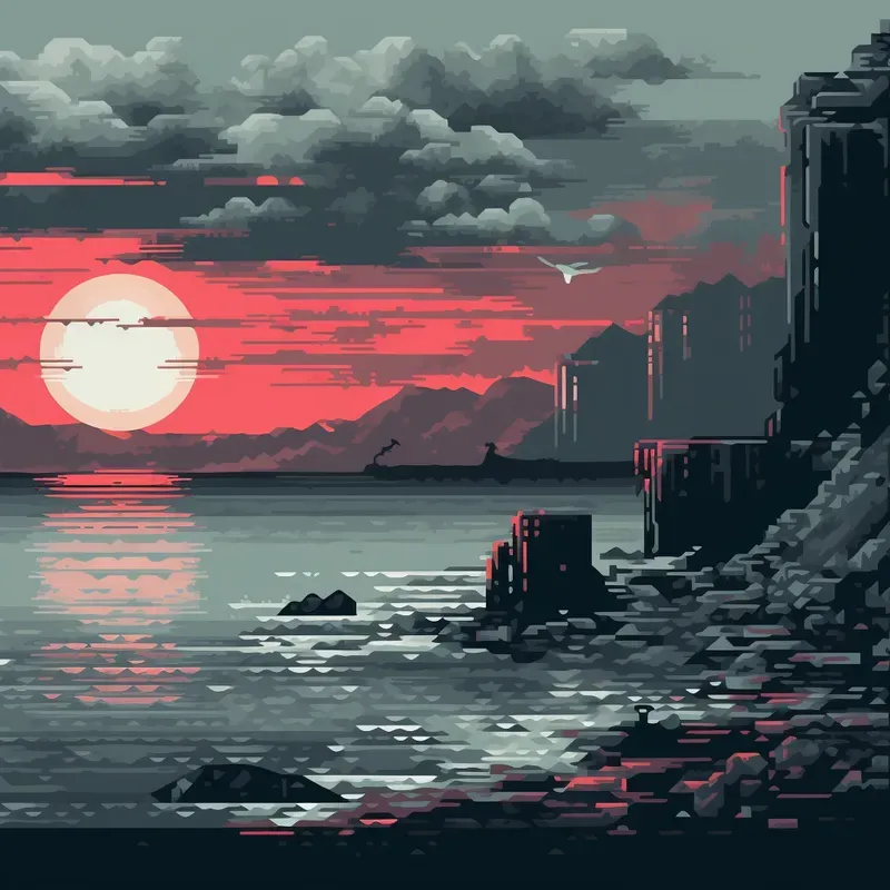 Pixel Art Landscapes Midjourney Prompt | PromptBase