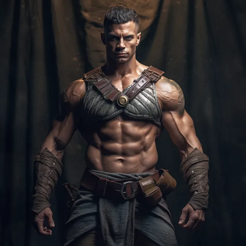 Muscular Warrior Designs Midjourney Prompt | PromptBase