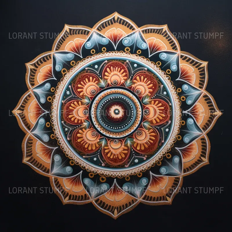 Mandala Sand Painting Artistries Midjourney Prompt PromptBase