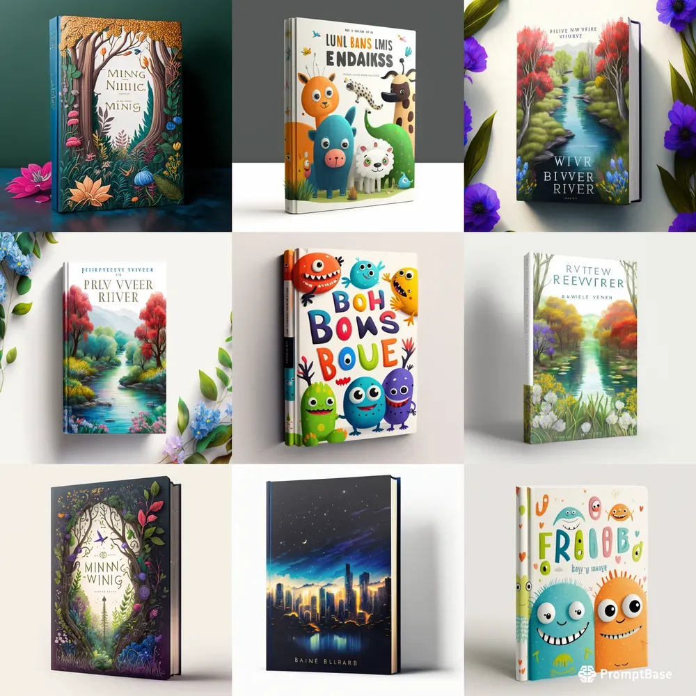 Book Cover Hand Painting Designs Midjourney Prompt | PromptBase