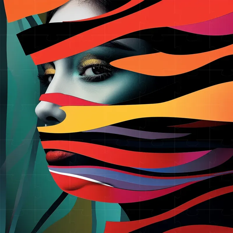 Layers Graphics Poster Poster Wallpapers In Layered Forms Midjourney Prompt | PromptBase