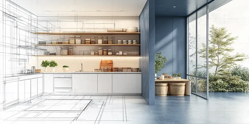 Blueprints Of Interior Designs In Collage Midjourney Prompt | PromptBase