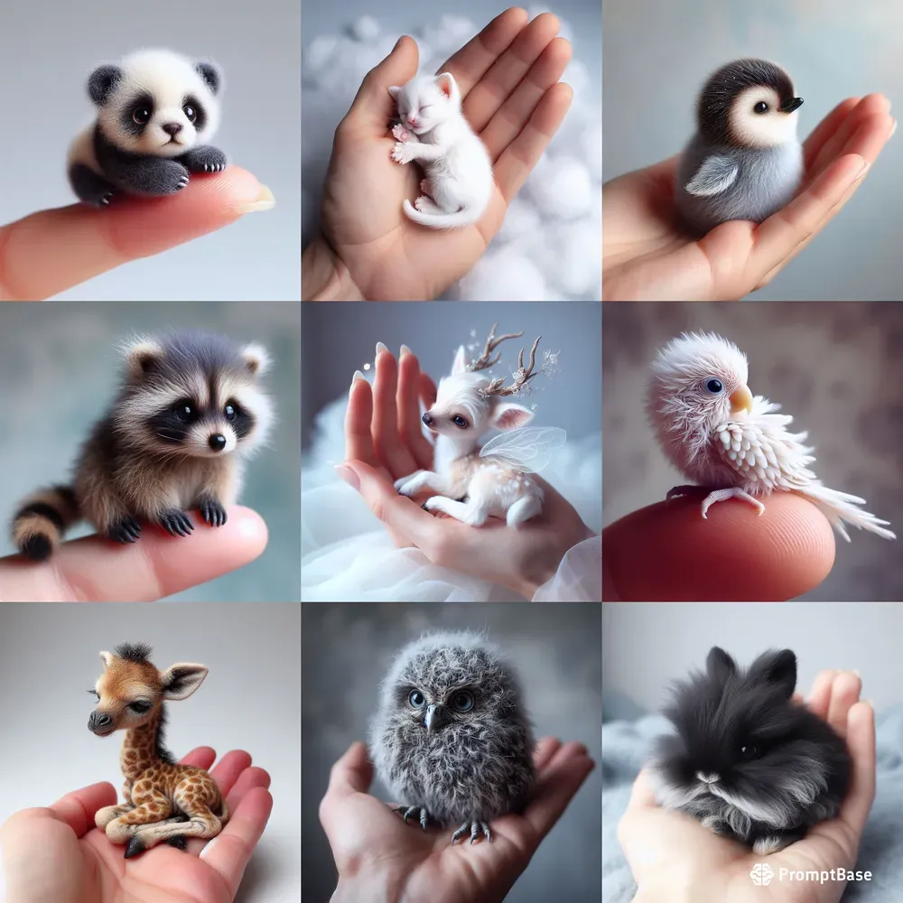Realistic Tiny Creatures DALL·E Prompt | PromptBase