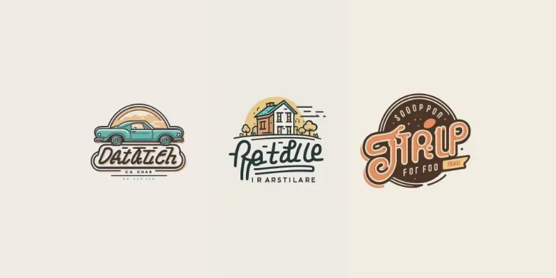 Flat Doodle Vector Logos Midjourney Prompt | PromptBase