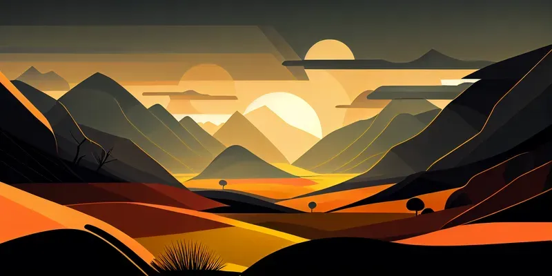 Beautiful Vector Landscapes Midjourney Prompt | PromptBase