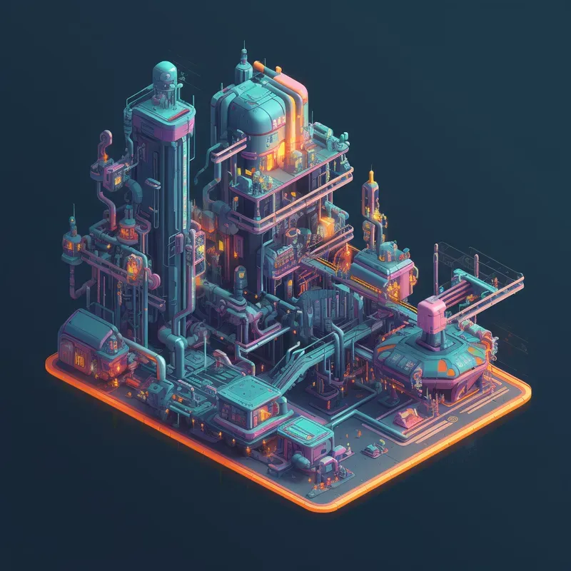 Isometric 16bit Game Design Assets Midjourney Prompt | PromptBase