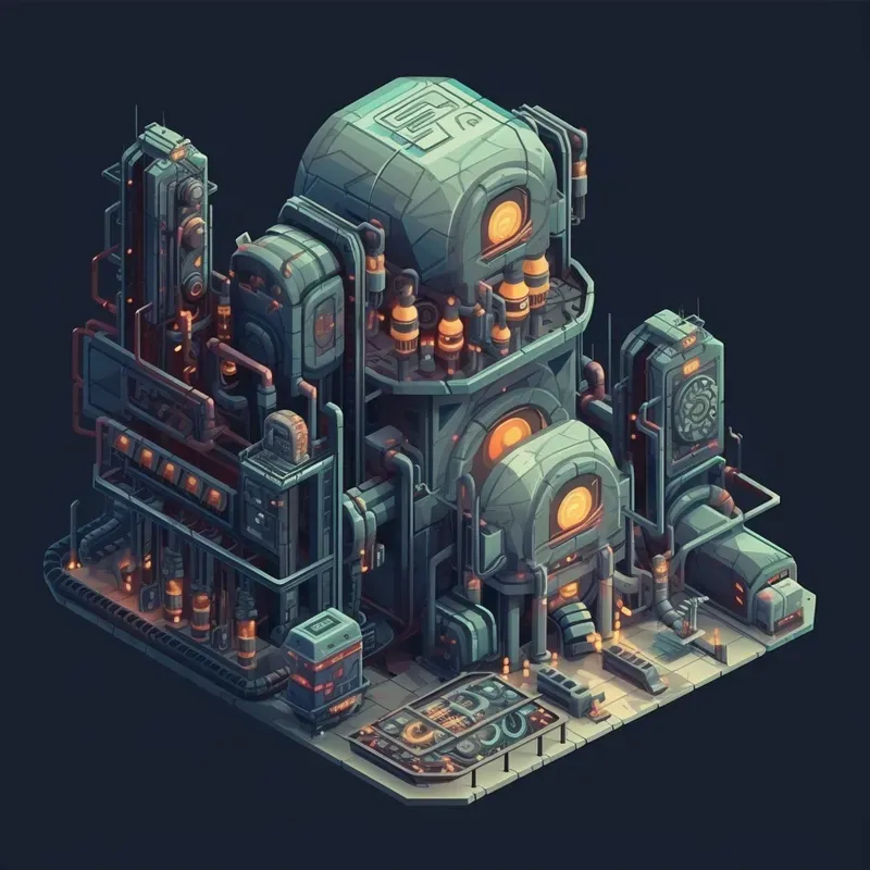Isometric 16bit Game Design Assets Midjourney Prompt | PromptBase