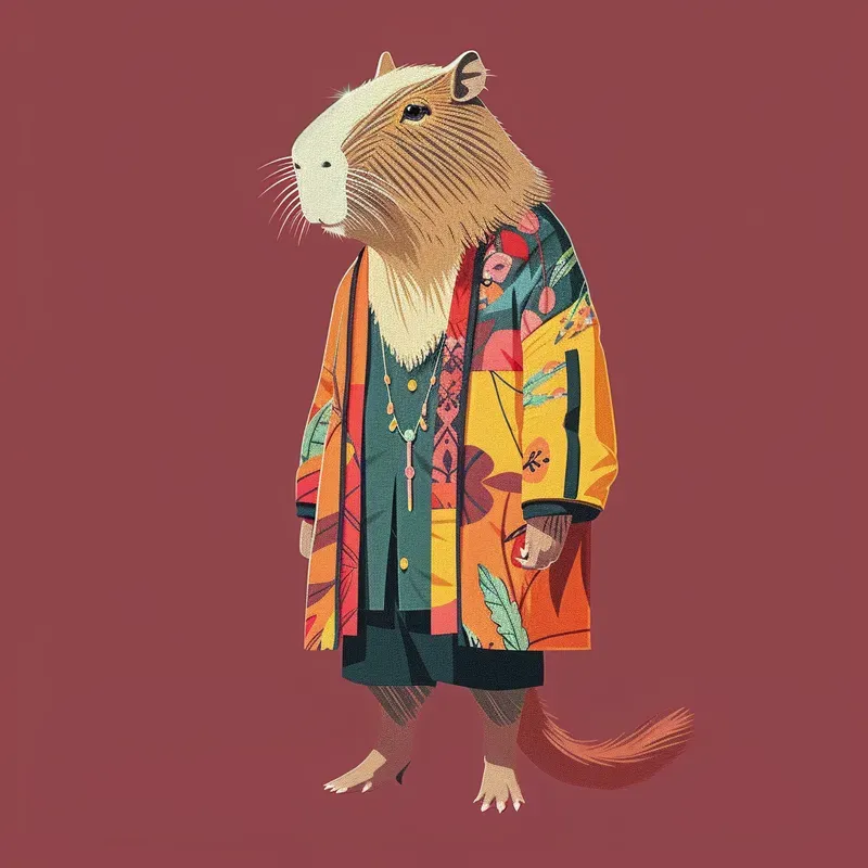 Cute Animals Wearing Fashion Midjourney Prompt | PromptBase