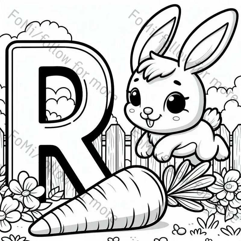 Alphabet Animal Antics Coloring Pages DALL·E Prompt | PromptBase