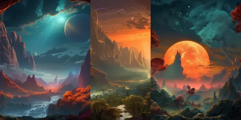 Alien Landscapes Midjourney Prompt | PromptBase