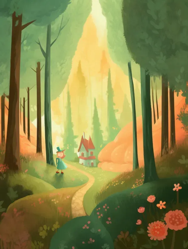 Fantasy Children Fairytale Illustrations Midjourney Prompt | PromptBase
