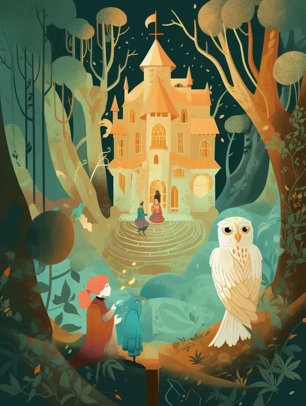 Fantasy Children Fairytale Illustrations Midjourney Prompt | PromptBase