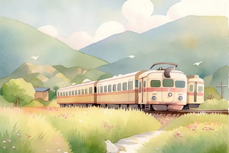 2D Postcard Style Landscape Illustration Midjourney Prompt | PromptBase
