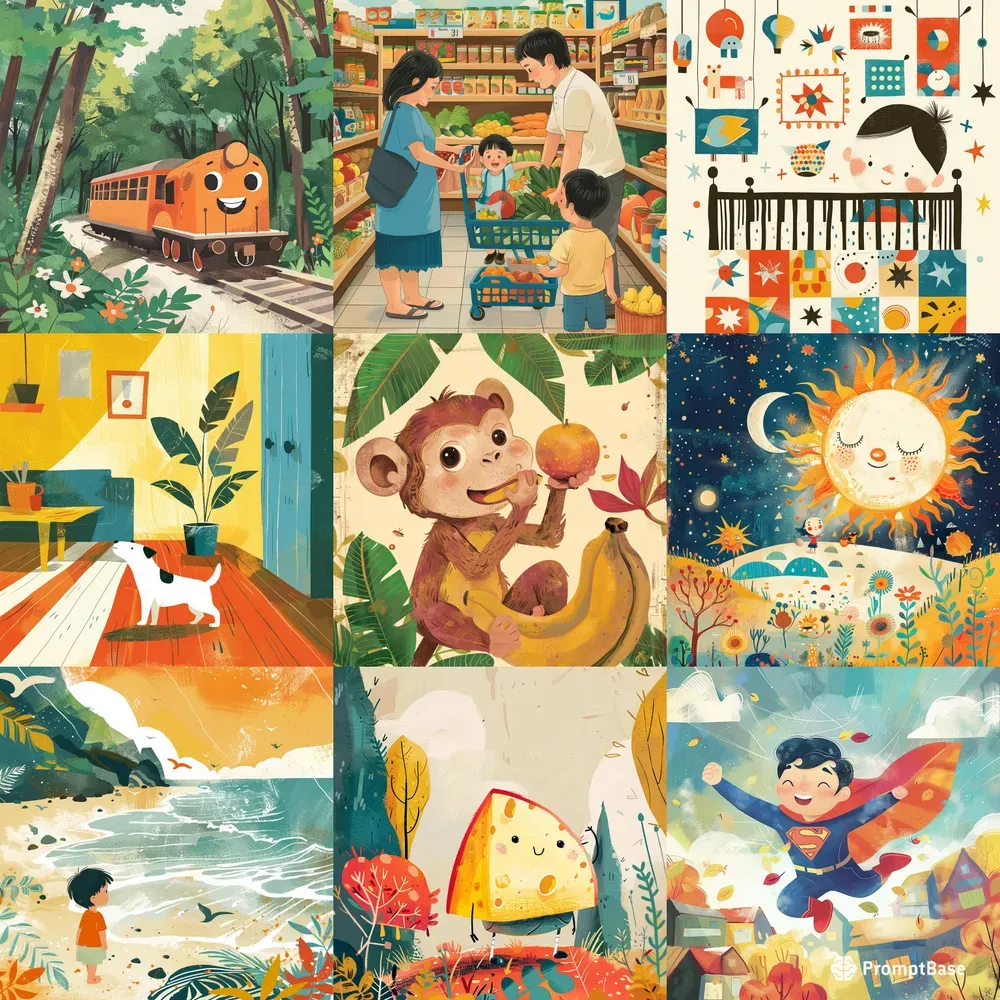 Kid Storybook Illustration Art Midjourney Prompt | PromptBase
