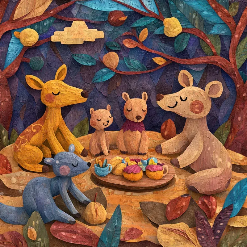 Whimsical Folk Storybook Illustrations Midjourney Prompt | PromptBase