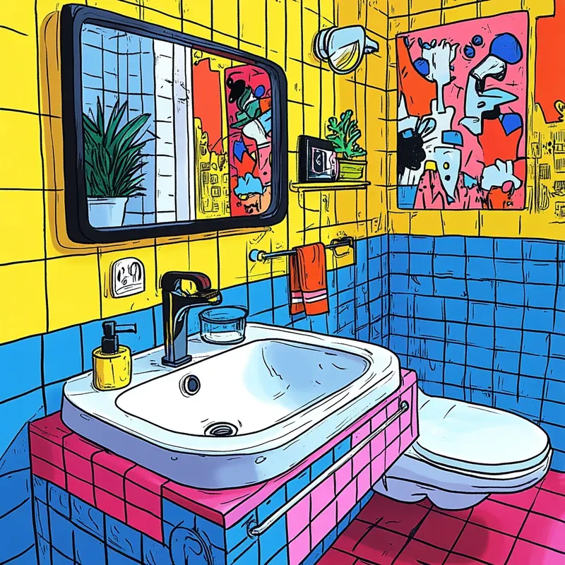 Playful Pop Art Interior Designs Midjourney Prompt | PromptBase