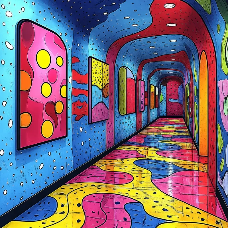 Playful Pop Art Interior Designs Midjourney Prompt | PromptBase