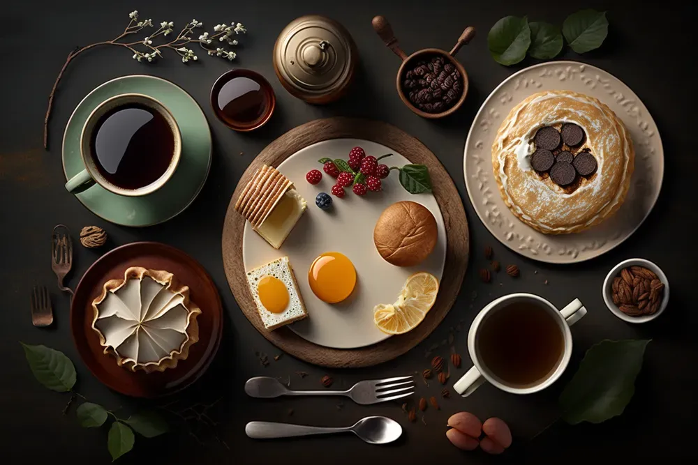 Overhead Food Photographs Midjourney Prompt PromptBase