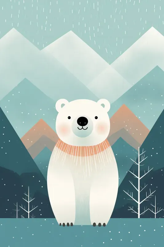 Cute Animals Nursery Wall Art Midjourney Prompt | PromptBase