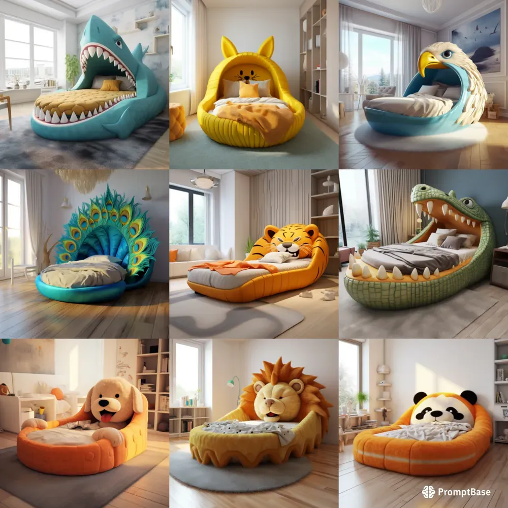 Animal Shaped Beds Midjourney Prompt PromptBase