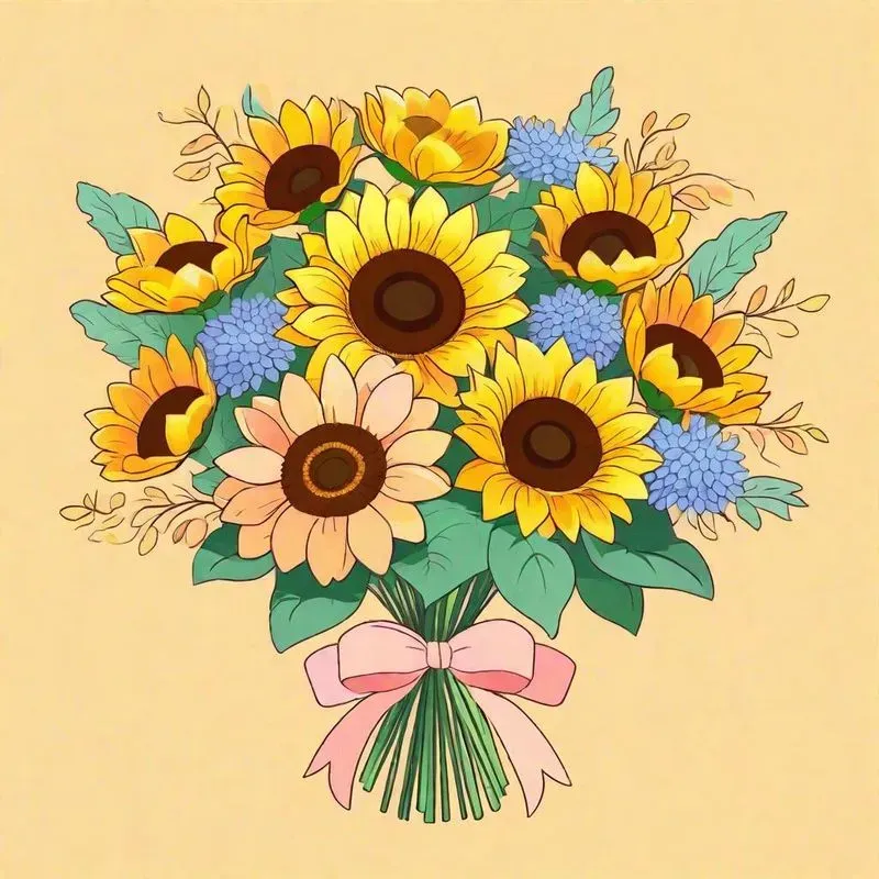 Flower Bouquet Drawings Stable Diffusion Prompt | PromptBase
