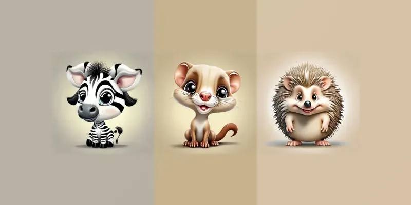 Cute Animal Digital Characters Stable Diffusion Prompt | PromptBase