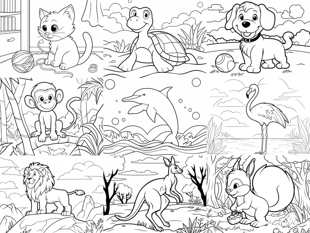 Animal Kingdom Coloring Pages Midjourney - 1686058617645 1000x1000.webp